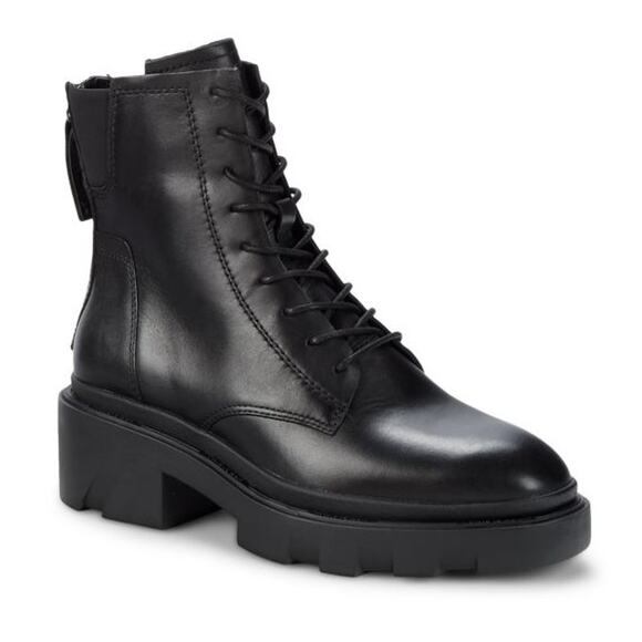 Ash Women's Size 40M Moody Leather Combat Boots Black - Picture 1 of 12